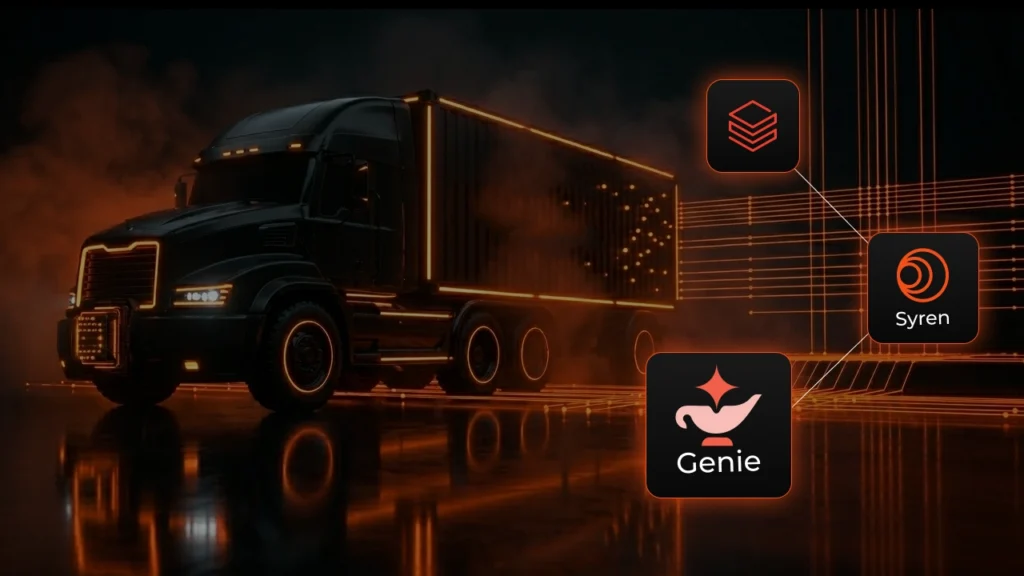Databricks Genie space architecture showing data modeling, metadata engineering, and benchmarking workflow
