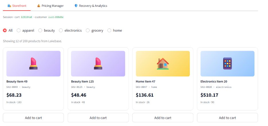 Building a safe AI pricing agent on Lakebase: branching, OLTP, and Model Serving in one stack