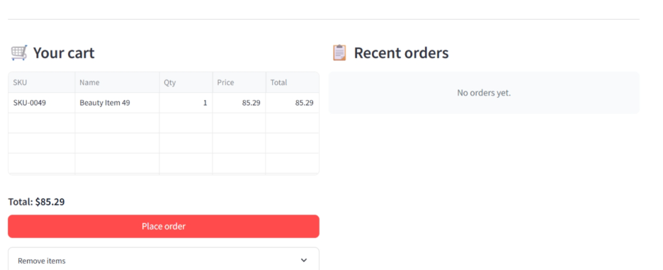 The application: Pricing Agent